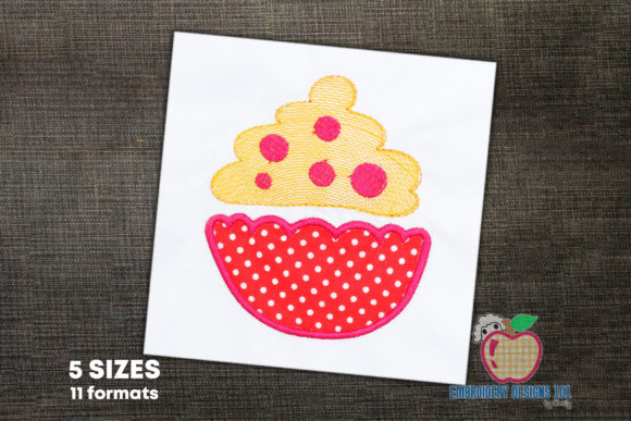 Berry Blaze Cupcake Applique: A Designer’s Take on a Birthday Embellishment