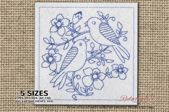 Birds Sitting on Flower in Garden: A Detailed Embroidery Review
