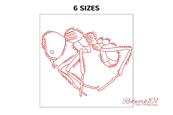 Close Up of Ant Bluework Embroidery Design Review