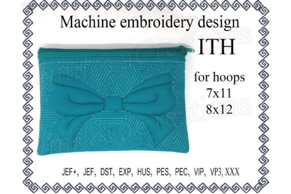 Cosmetic Bag Zippered Bag Ribbon Embroidery Design Review