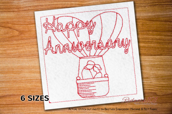 Couple in Hot Air Balloon Machine Embroidery Design Review