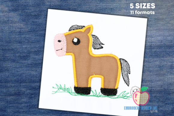 Cute Pony Horse Applique Review for Personalized Embroidery Gifts
