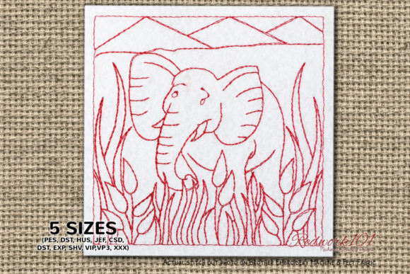 Elephant with Grass Embroidery Design Review