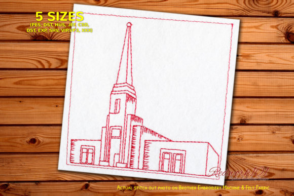 Tower in Abidjan Ivory Coast Redwork: A Review for Embroidery Makers