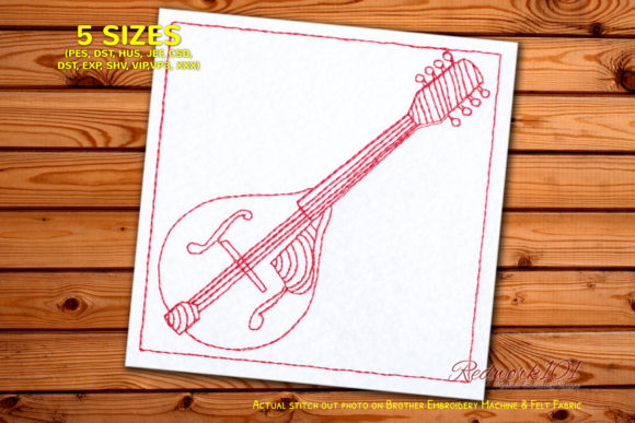 Wood Mandolin Embroidery Design Review for Etsy & Small Shop Use