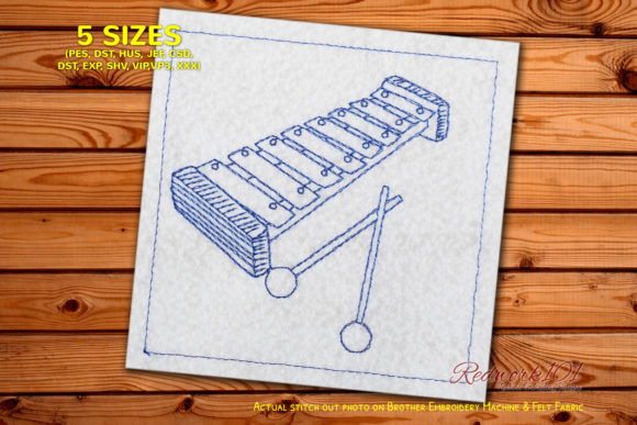 Xylophone Redwork for Branding